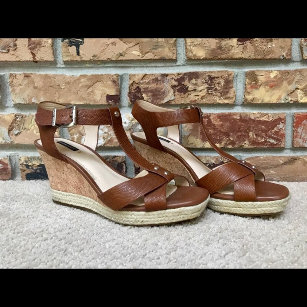 Alex Marie Brown Wedges Size 8 1/2